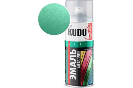 Купить KUDO Эмаль аэрозоль. металлик унив. зелёная 520мл.  KU-1054 фото №1