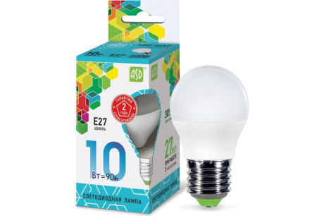 Купить Лампа светодиодная LED-Шар-standard 10Вт 4000К нейтр. бел. E27 900лм 230В ASD 4690612015484 фото №1