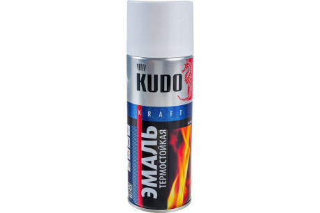 Купить Термостойкая эмаль-аэрозоль KUDO белая 520 мл 1/12 5003 585305 фото №3