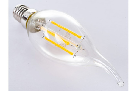 Купить Лампа светодиодная НИТЕВИДНАЯ прозрачная свеча на ветру 11 Вт 2700К Е14  ФАРЛАЙТ фото №1