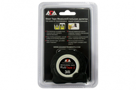 Купить Рулетка ударопрочная ADA RubTape 3 с полимерным покрытием ленты 3м фото №4