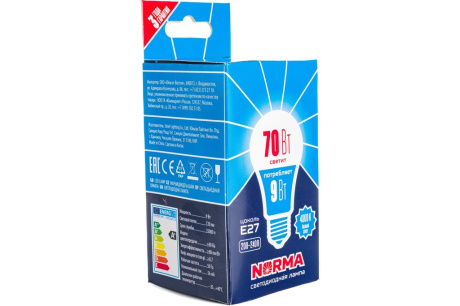 Купить Лампа LED-A60 9W E27 4000K Norma UL-00005623 фото №6