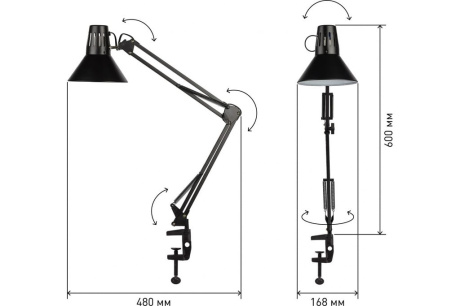 Купить Настольная лампа "Эра" N-121-E27-40W-BK черная С0041454 фото №15