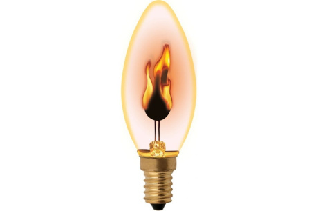Купить Лампа ЛН Uniel С35 3W E14 эффект пламени IL-N-C35-3/RED-FLAME/E14/CL фото №2