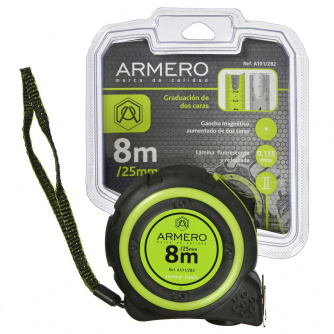 Купить Рулетка ARMERO с двумя фиксаторами 8м*25мм     A101/282 фото №2